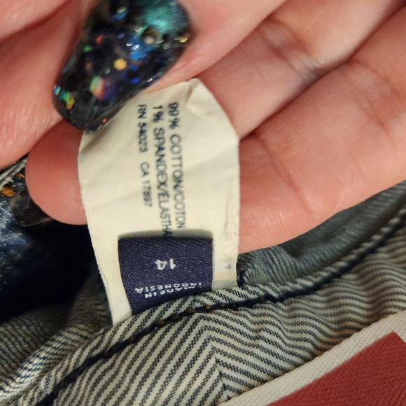 VTG Gap Jeans Blue Denim Mini Skirt Size 14 - Picture 6 of 6